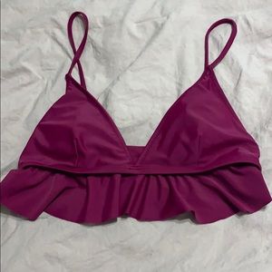 CUPSHE ruffled bottom bikini top